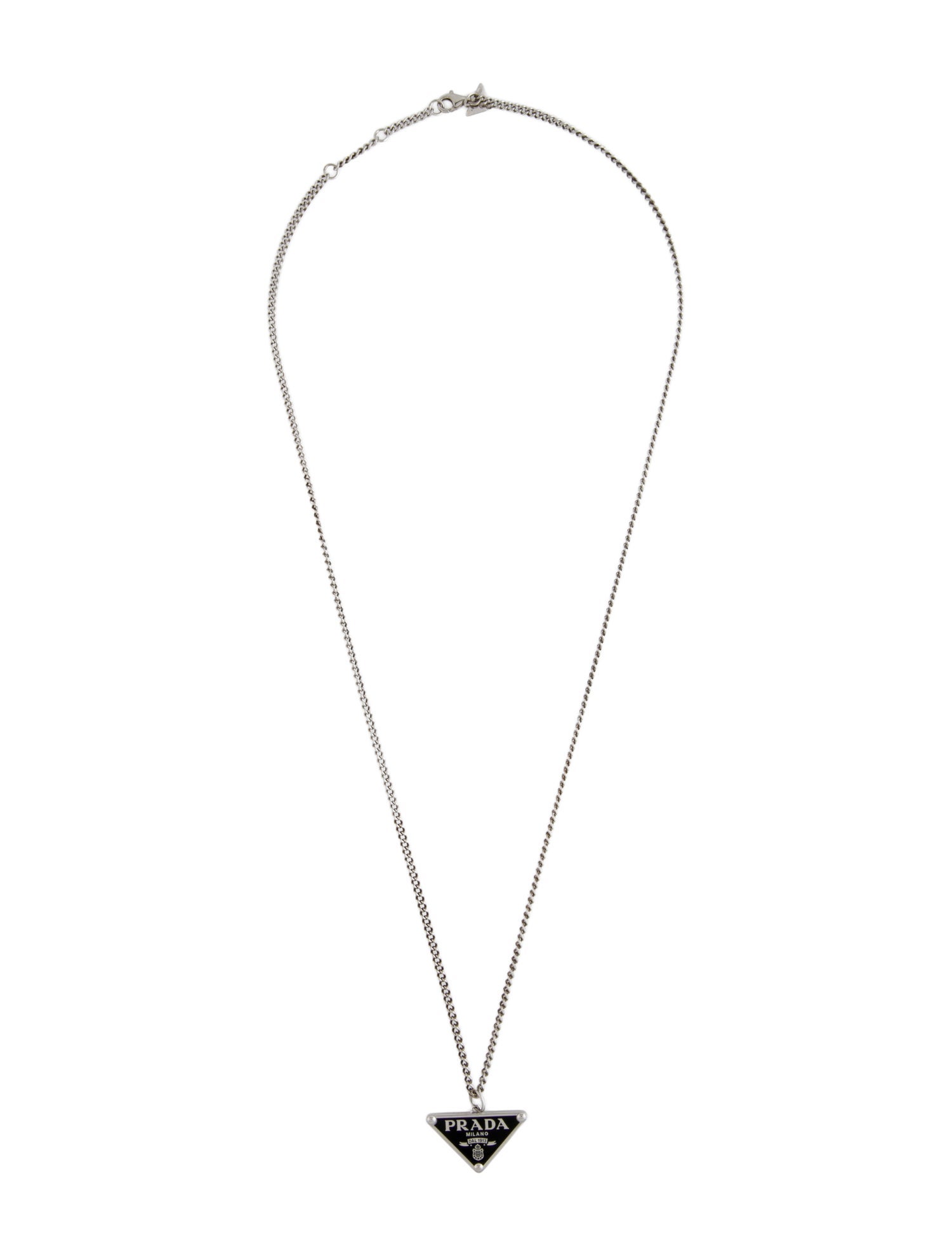 Prada Enamel Logo 'Symbole' Pendant Necklace