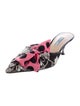 Prada Printed Bow Accents Mules