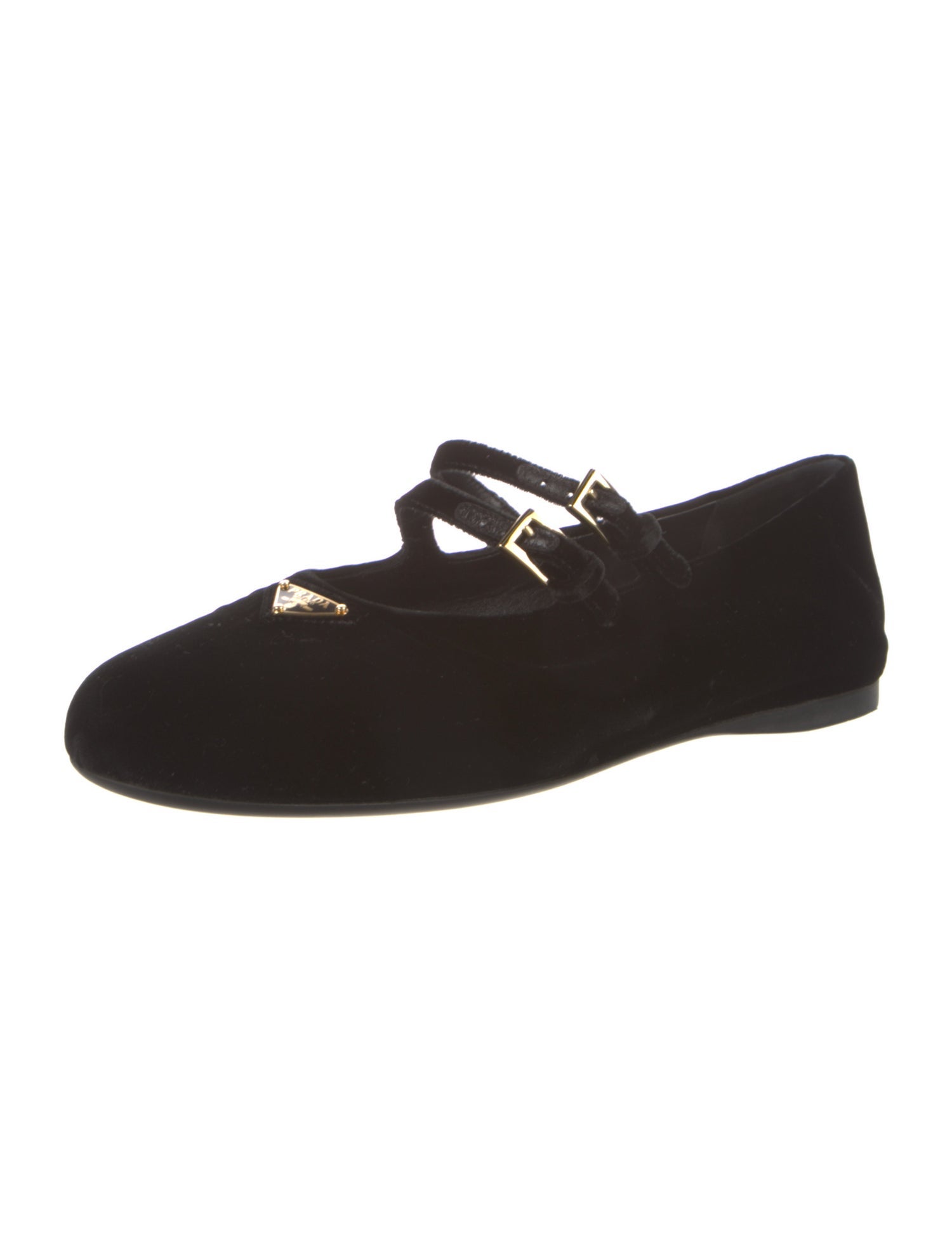 Prada Velvet Mary Jane Flats