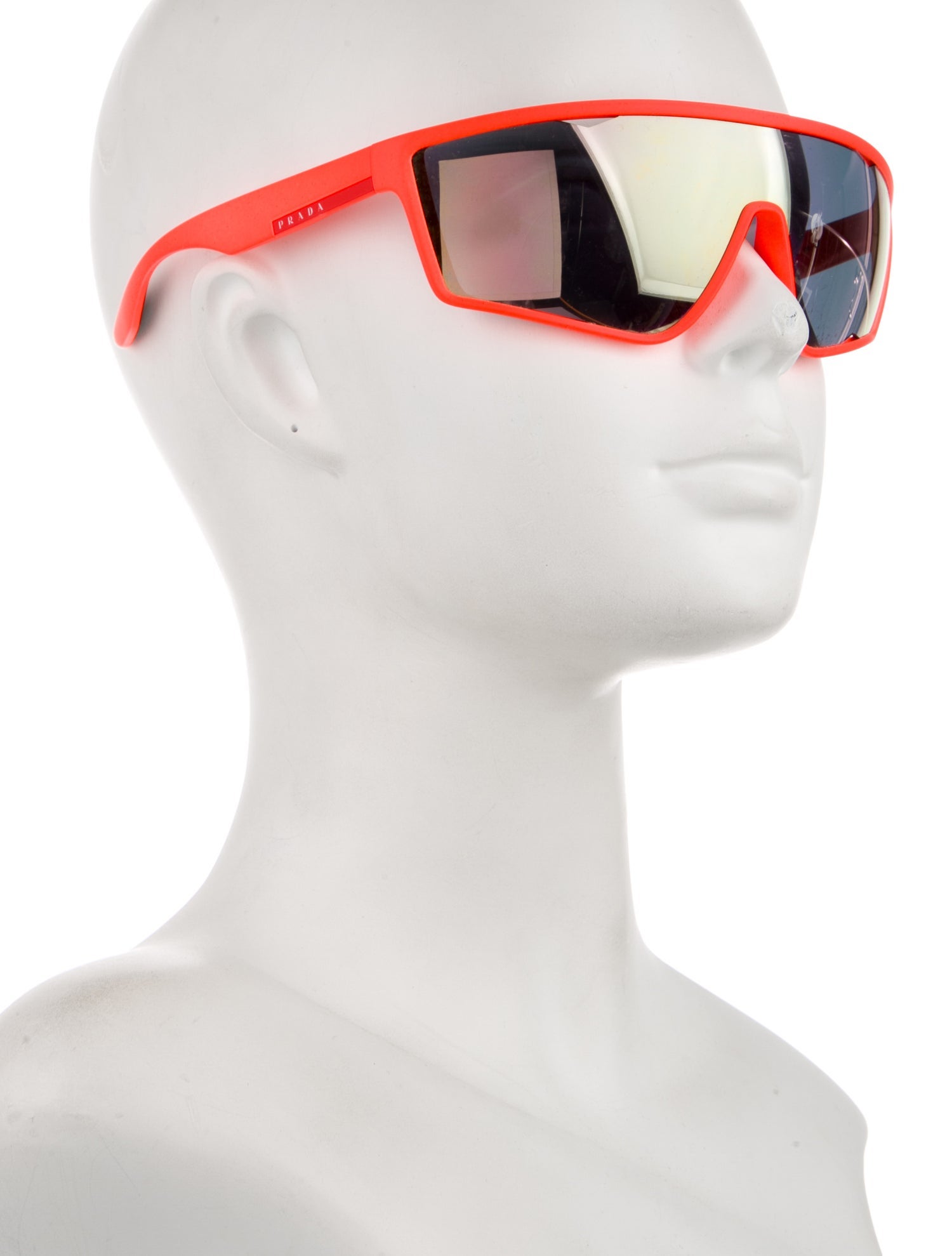 Prada Shield Mirrored Sunglasses