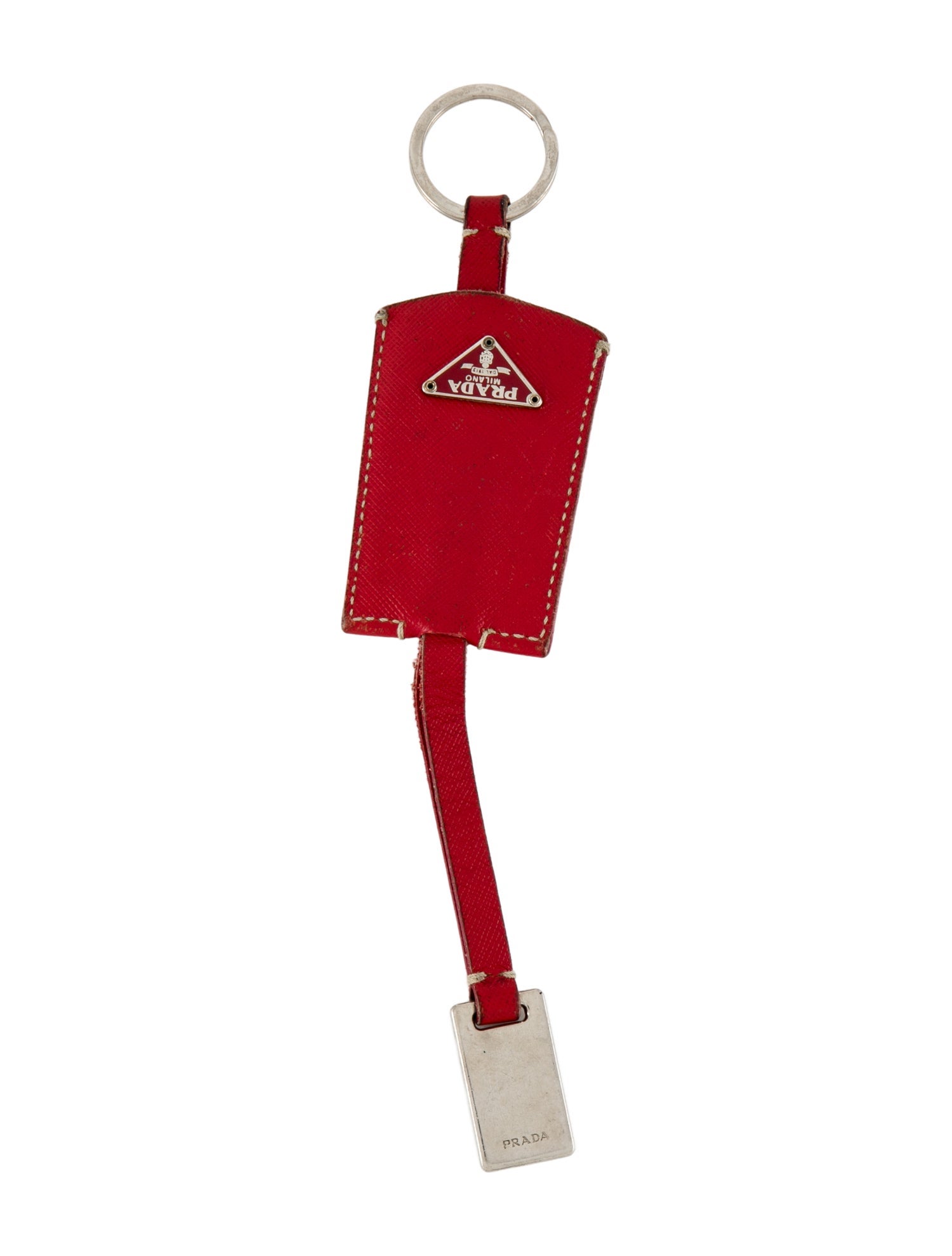 Prada Leather Keychain