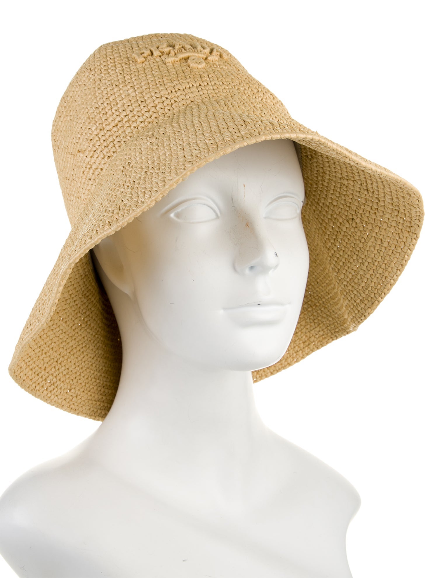 Prada Womens' Raffia Bucket Hat