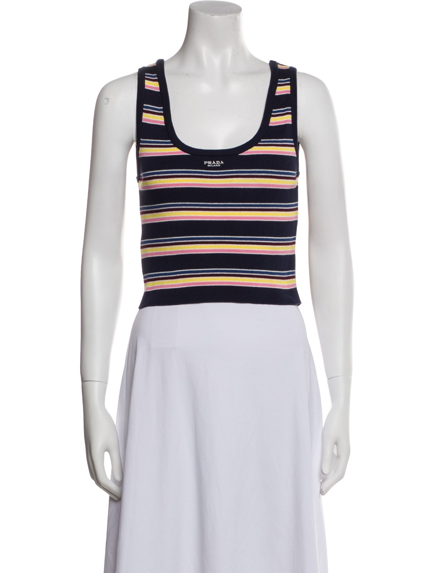 Prada 2025 Striped Crop Top