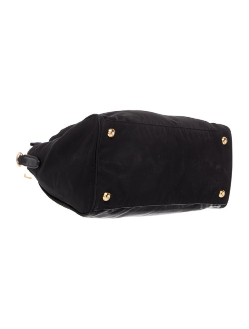 Prada Enameled Metal Triangle Top Handle Bag