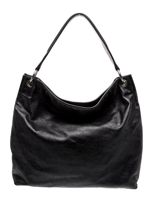 Prada Enameled Metal Triangle Hobo