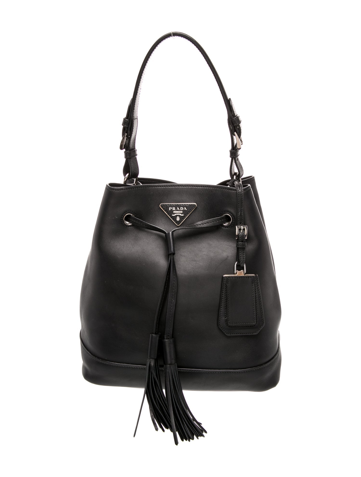 Prada City Calf Leather Bucket Bag