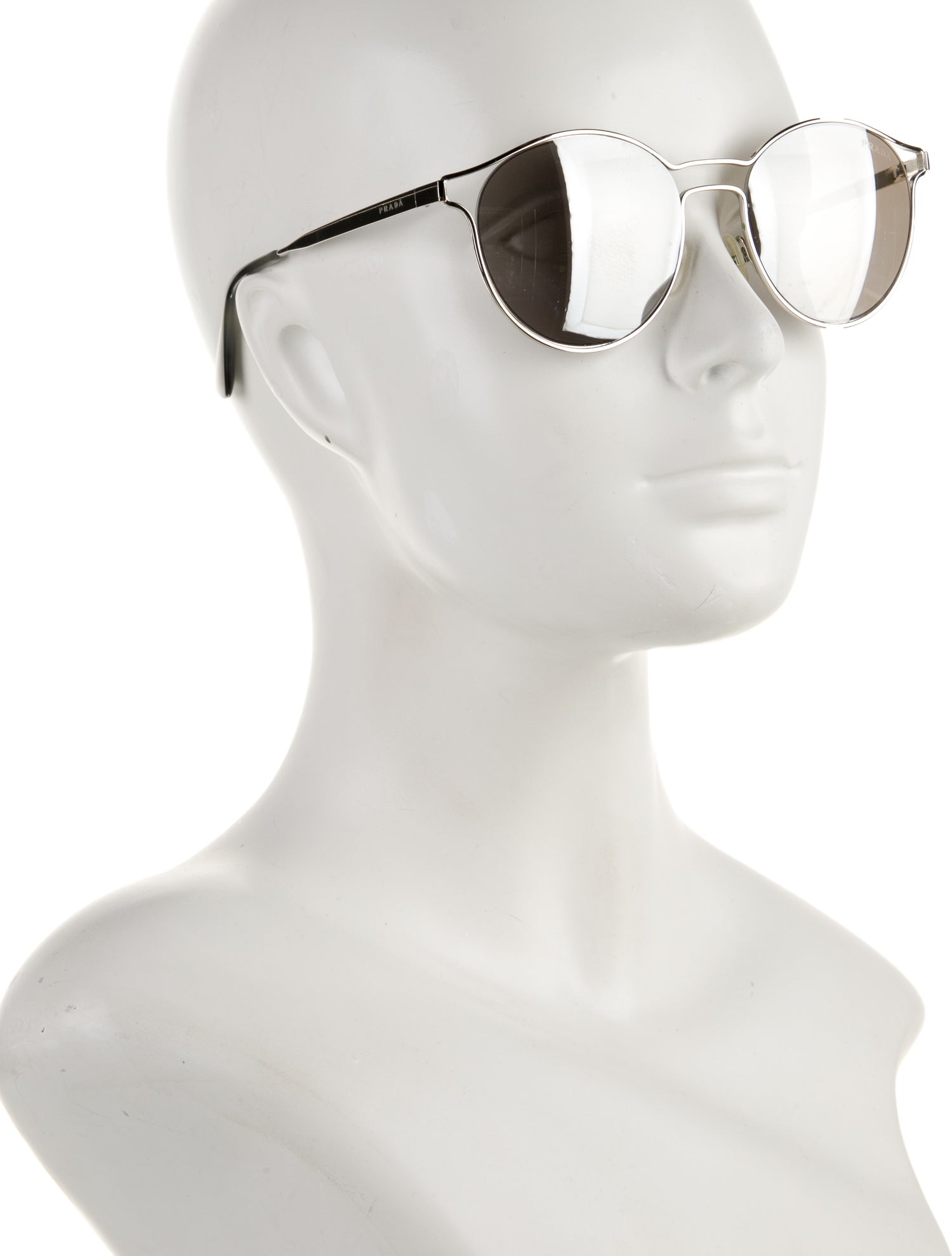 Prada Round Mirrored Sunglasses