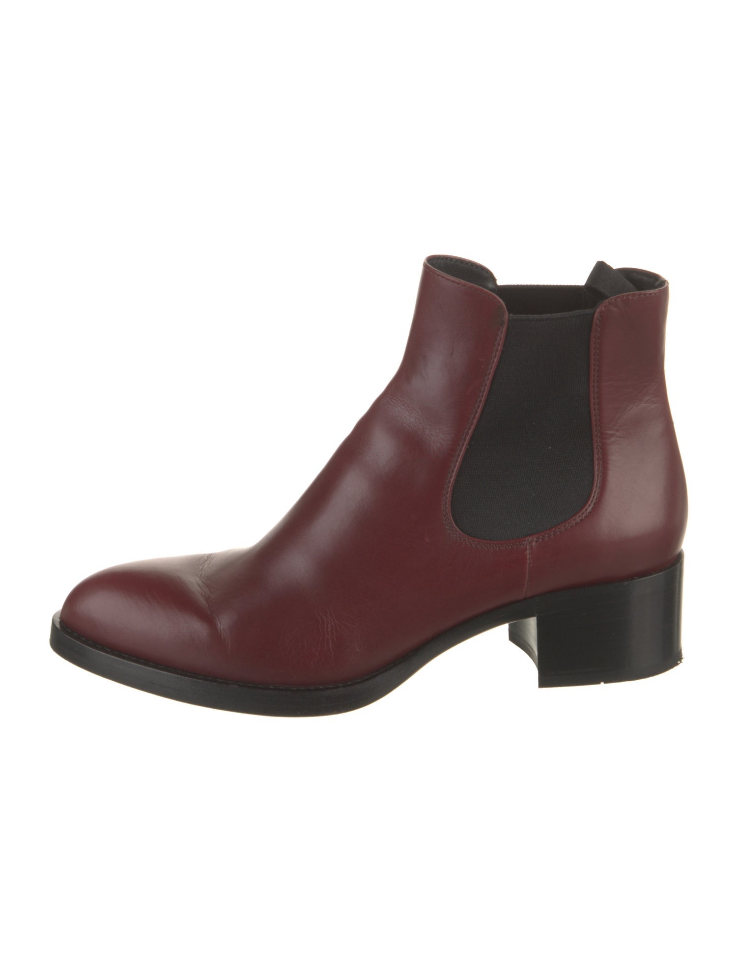 Prada Leather Colorblock Pattern Chelsea Boots