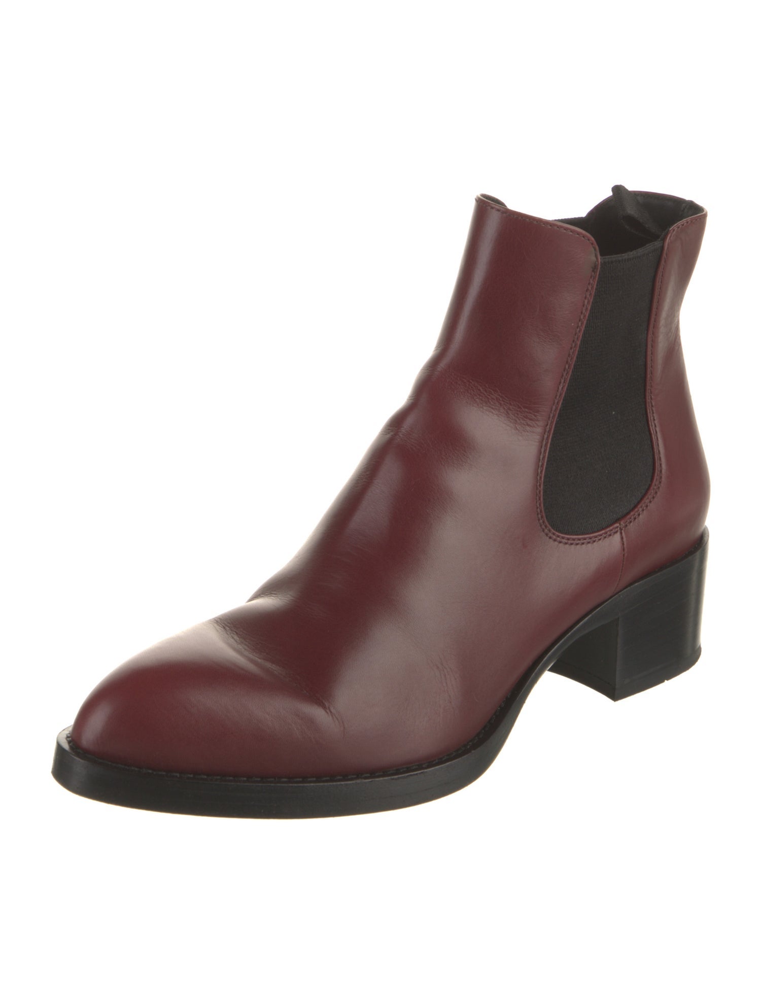 Prada Leather Colorblock Pattern Chelsea Boots