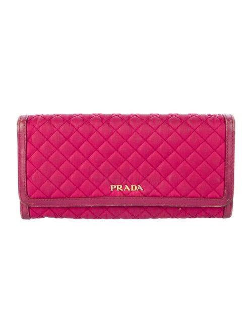 Prada Canvas Continental Wallet