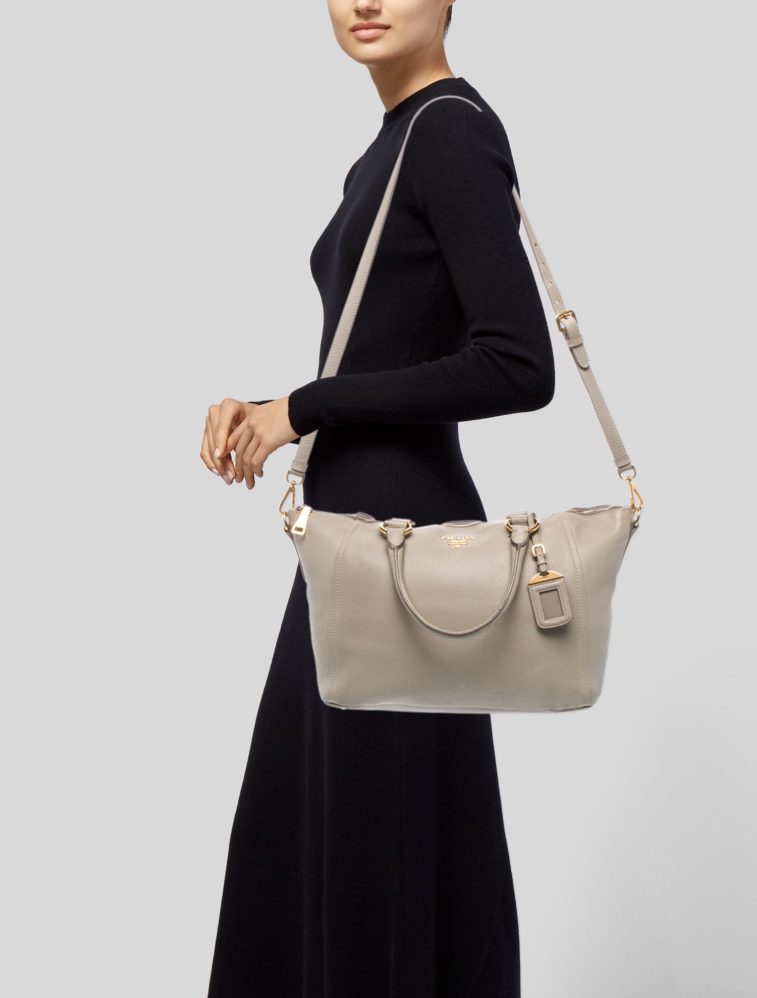 Prada Vitello Daino Leather Crossbody Bag