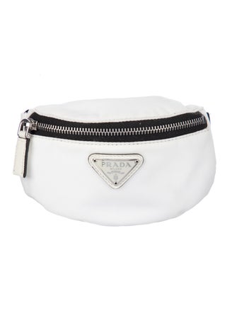 Prada Enameled Metal Triangle Arm Band Pouch