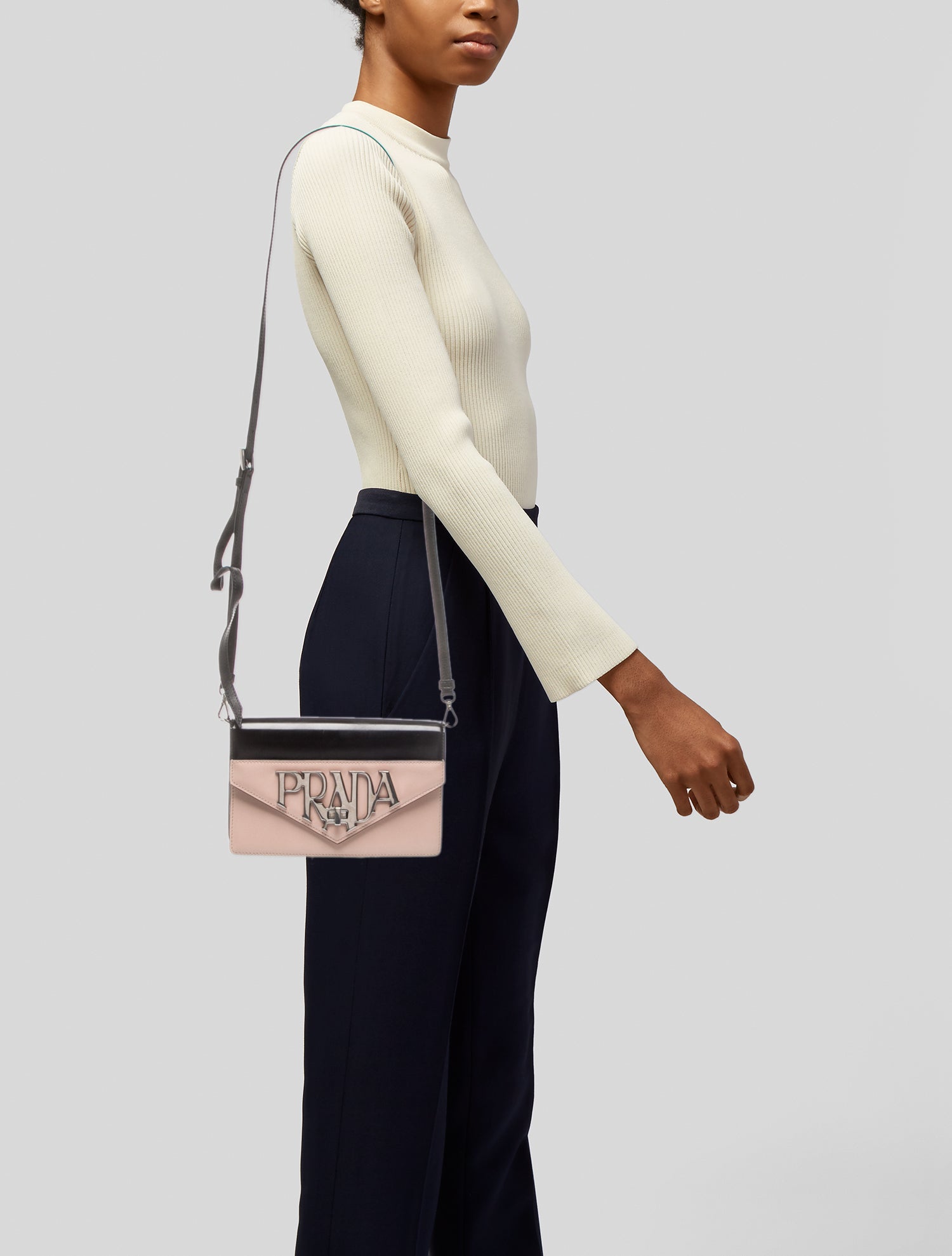 Prada Spazzolato Leather Shoulder Bag