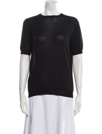 Prada Virgin Wool Crew Neck T-Shirt
