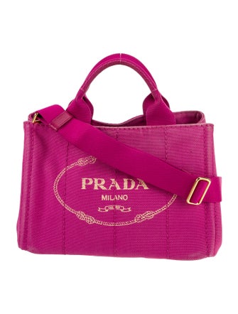Prada Canvas Top Handle Bag Small