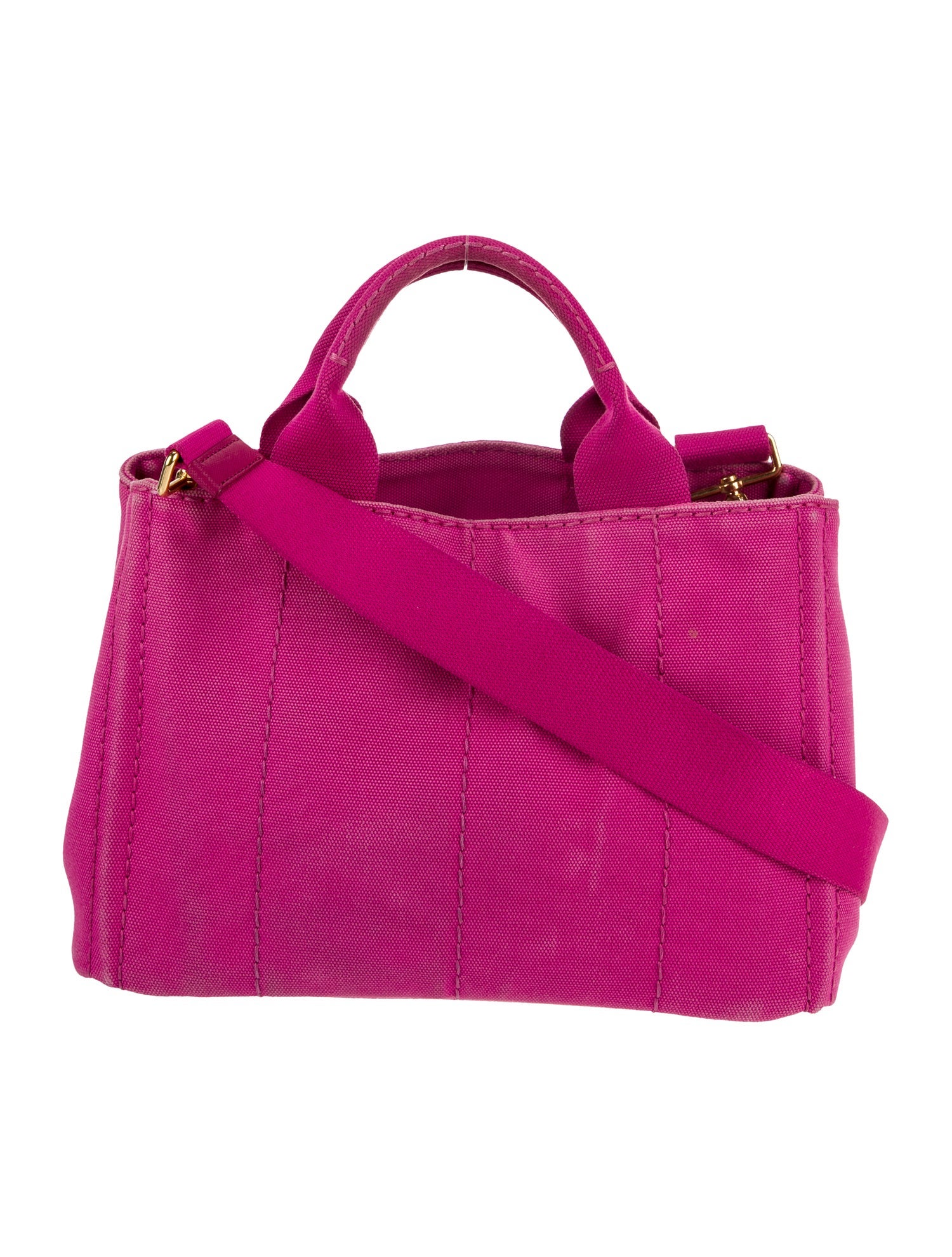 Prada Canvas Top Handle Bag Small