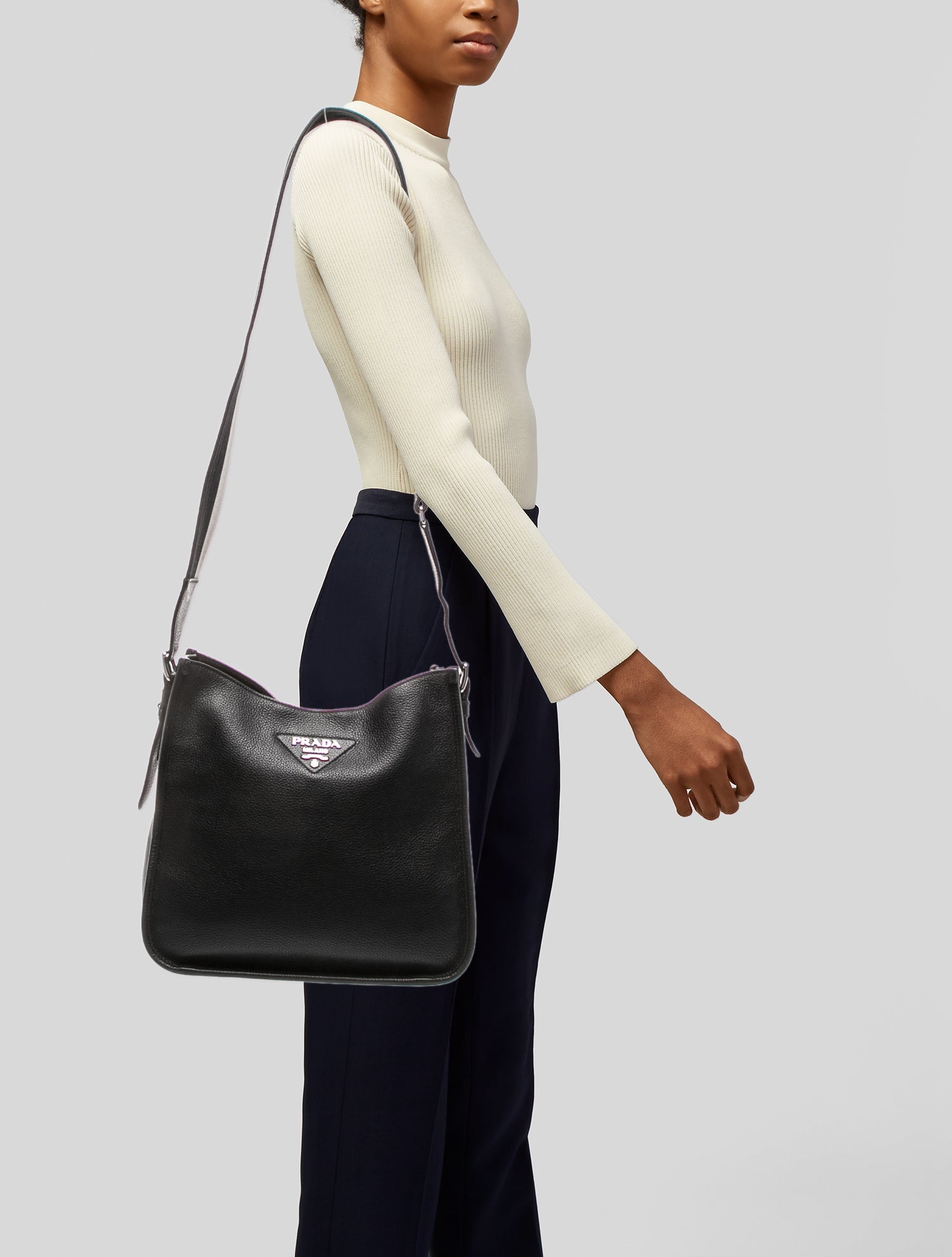 Prada Vitello Daino Leather Crossbody Bag