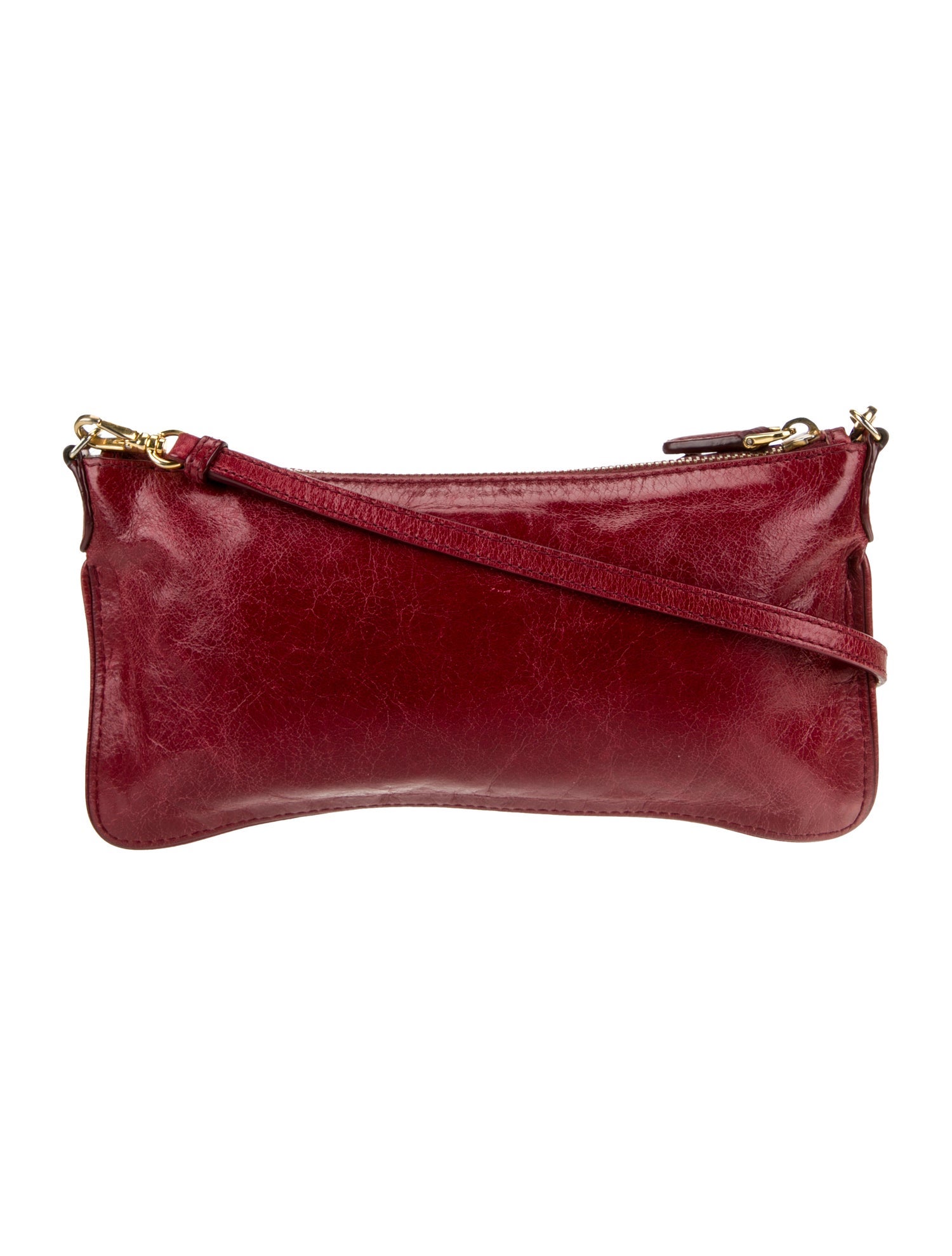 Prada Vitello Shine Leather Messenger Bag