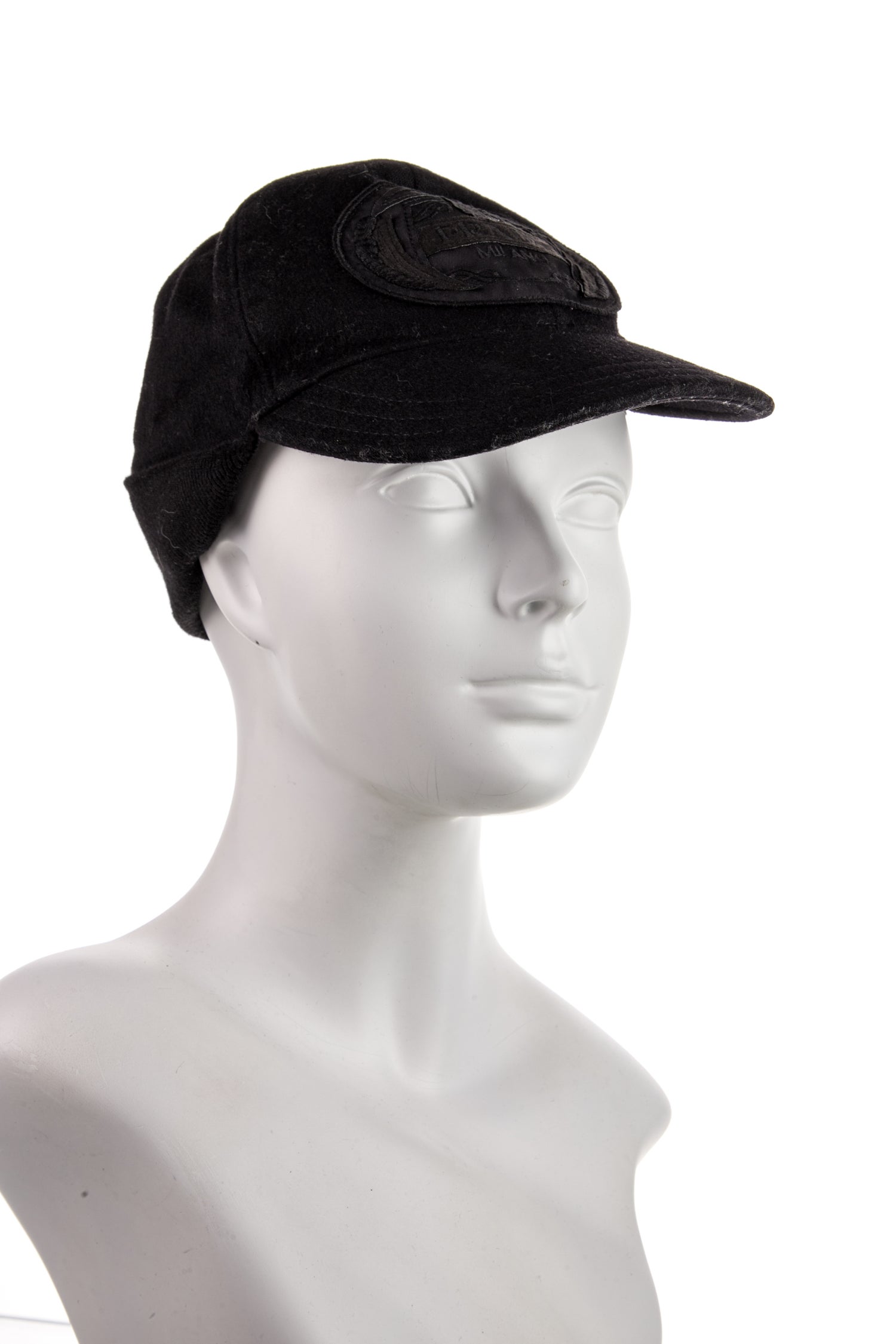 Prada Signature Logo Wool Cap