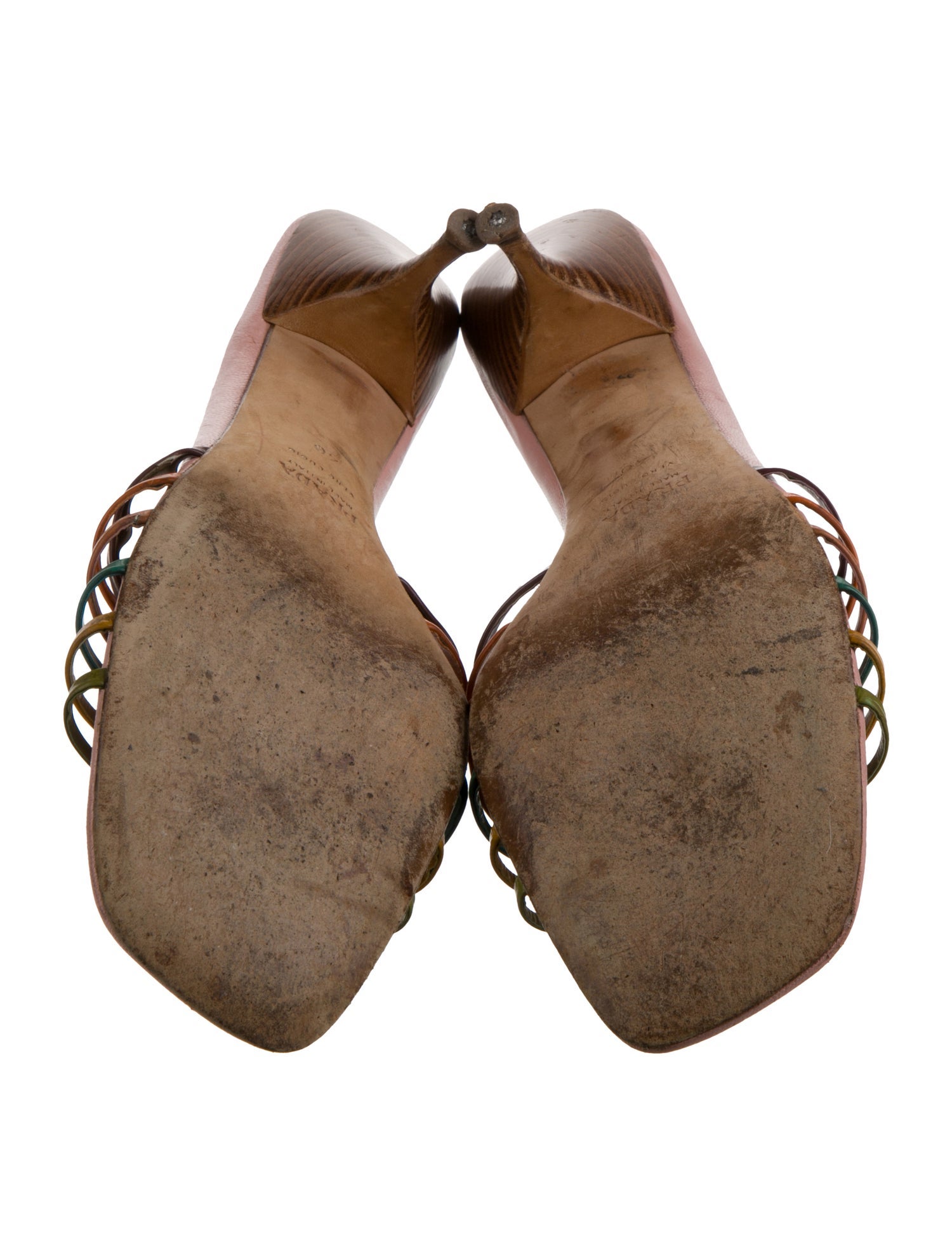 Prada Leather Striped Slides