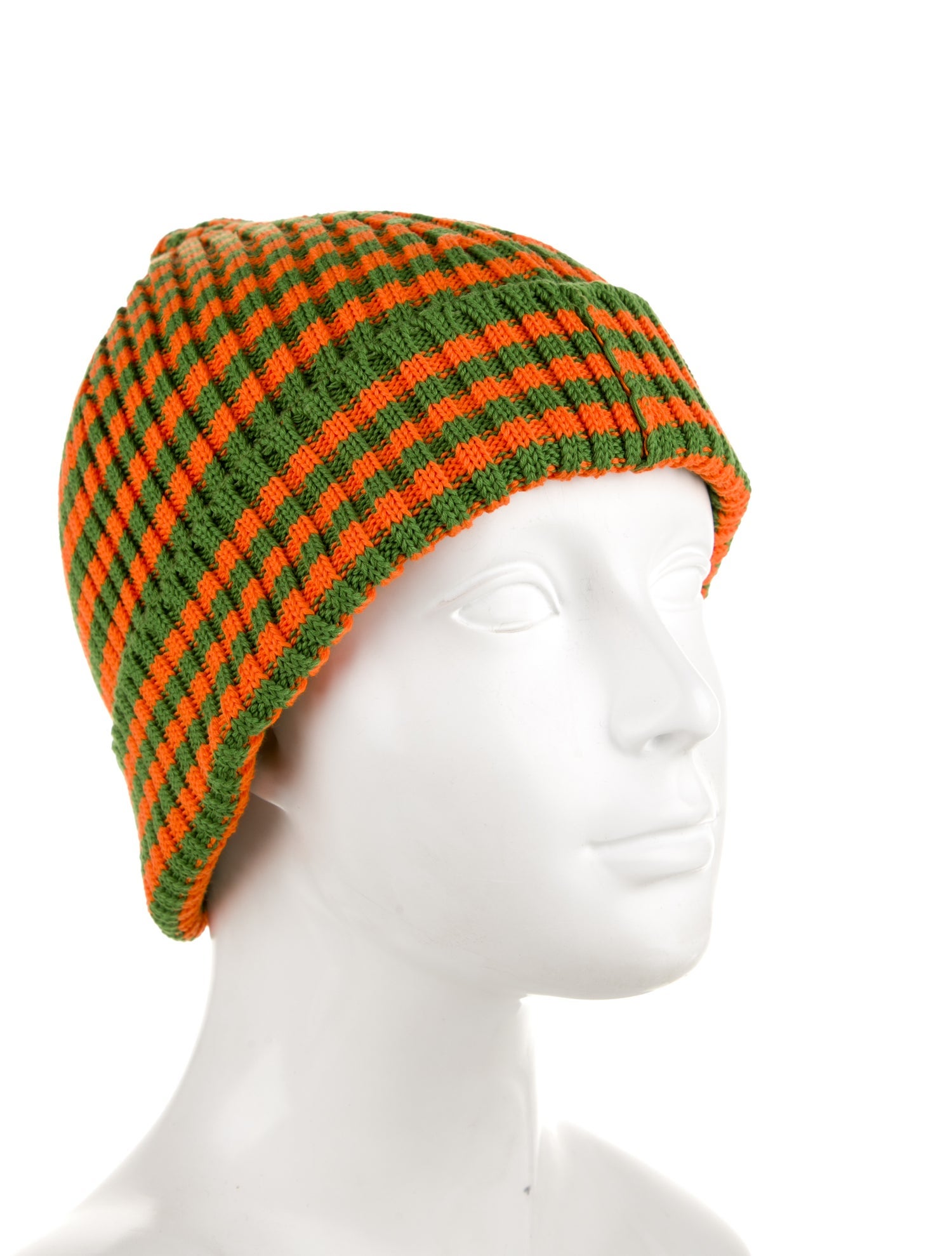 Prada Striped Knit Beanie