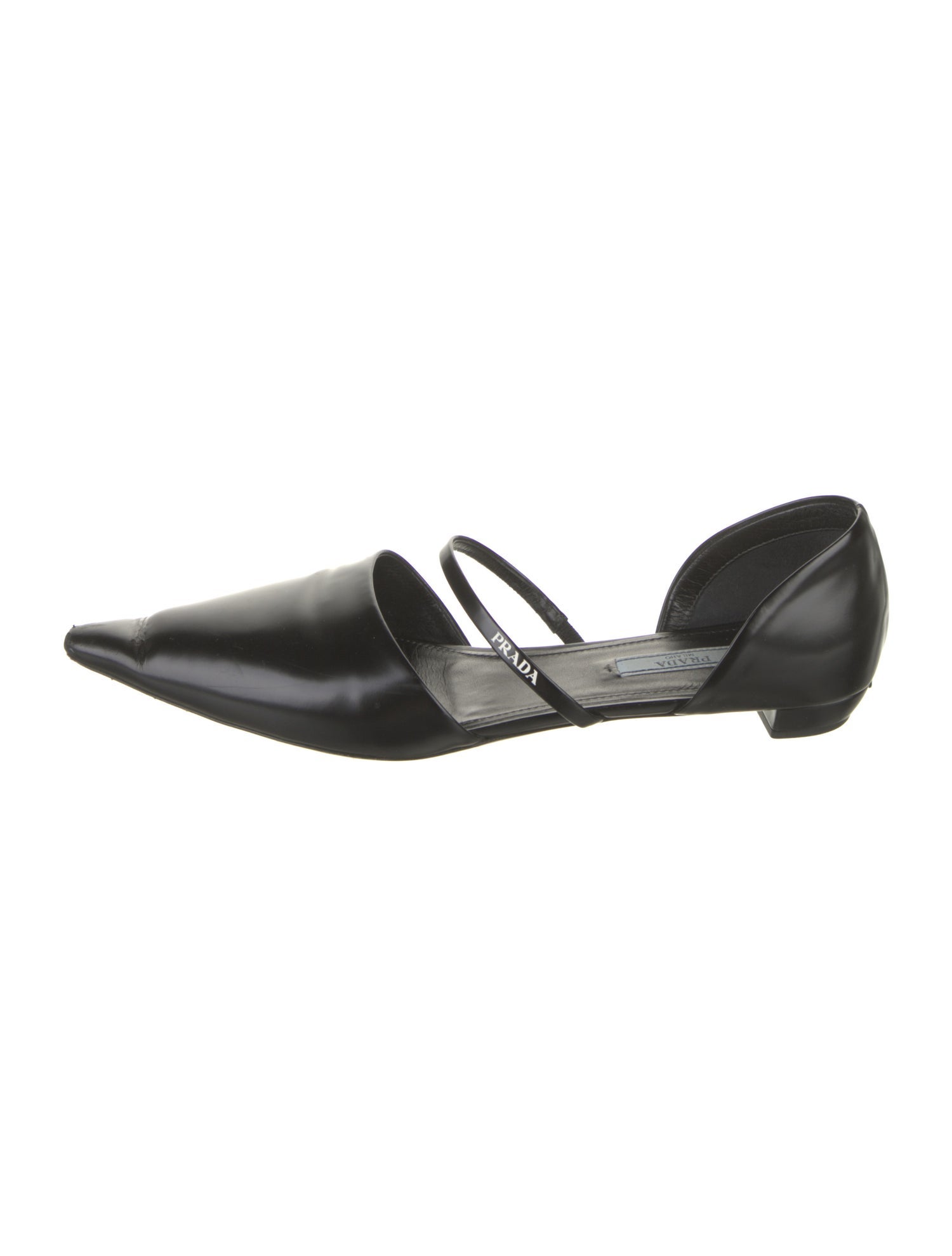 Prada Leather D'Orsay Flats