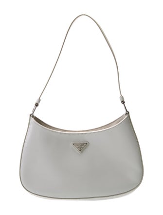 Prada Enameled Metal Triangle Cleo