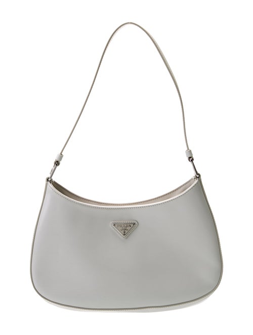 Prada Enameled Metal Triangle Cleo