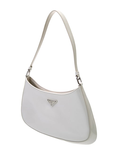Prada Enameled Metal Triangle Cleo