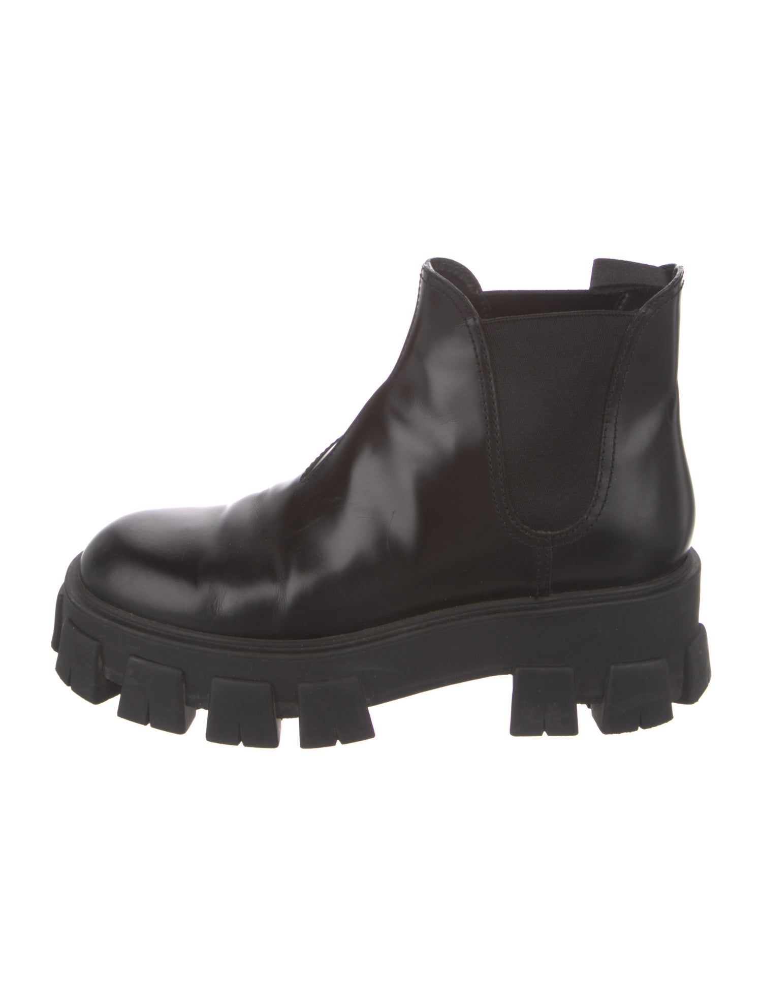 Prada Leather Chelsea Boots