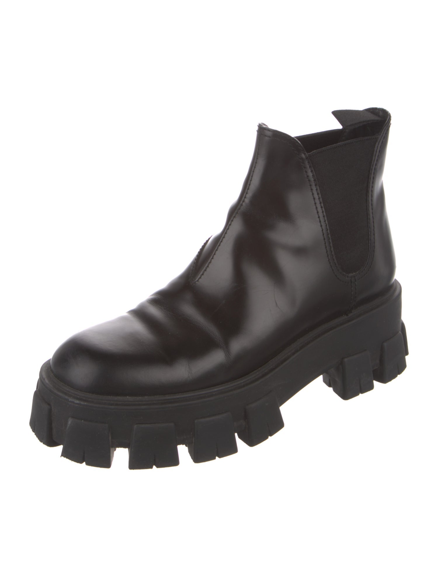 Prada Leather Chelsea Boots
