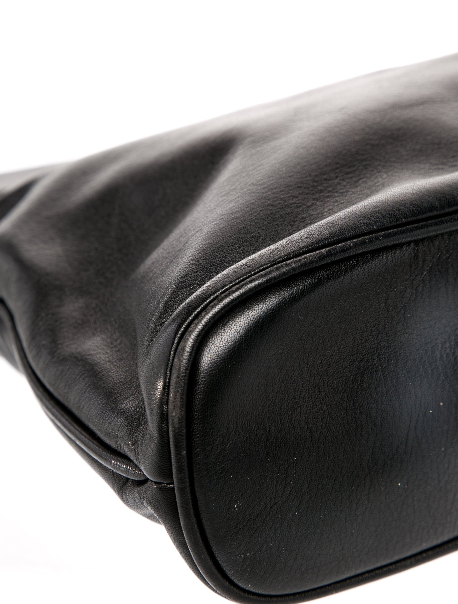 Prada Enameled Metal Triangle Clutch