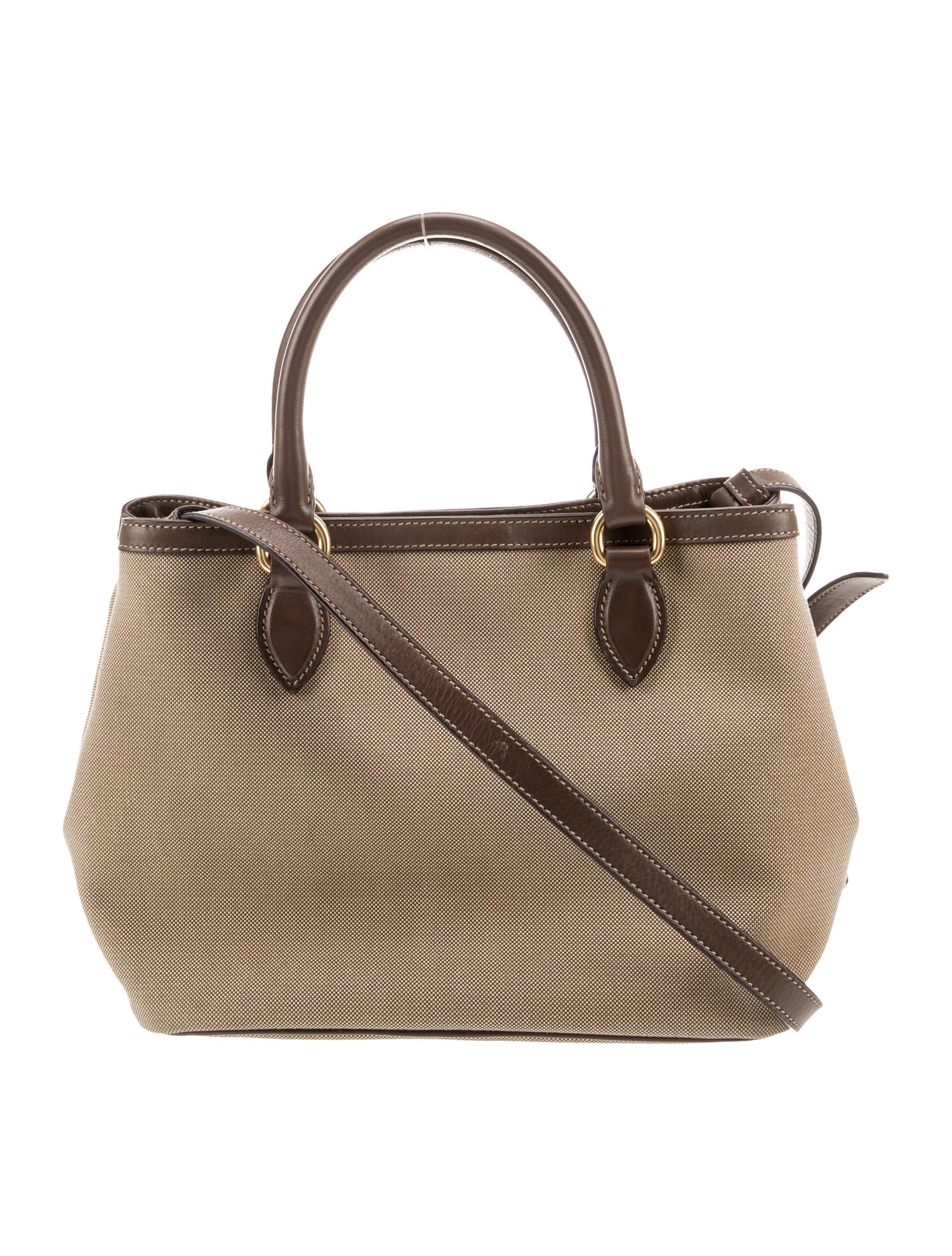 Prada Enameled Metal Triangle Top Handle Bag