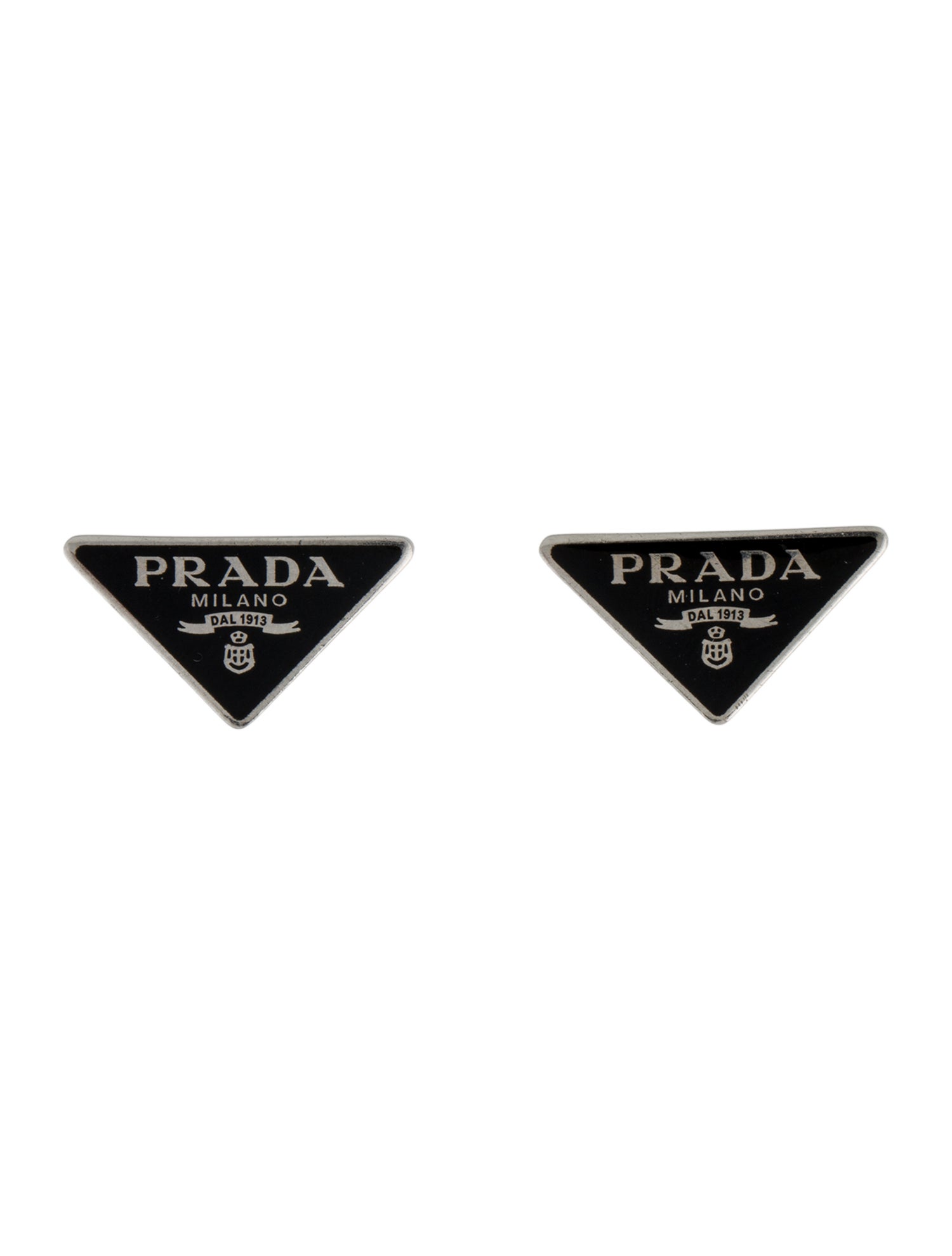 Prada Triangle Stud Earring