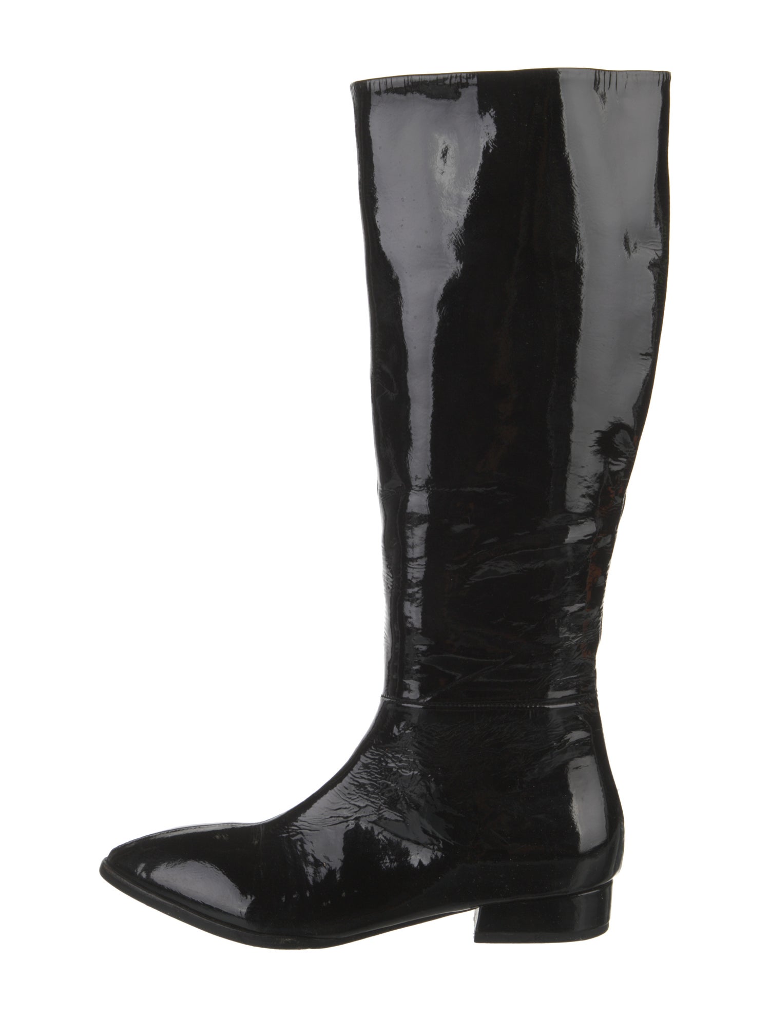 Prada Patent Leather Riding Boots
