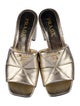 Prada Quilted Pattern Leather Slides