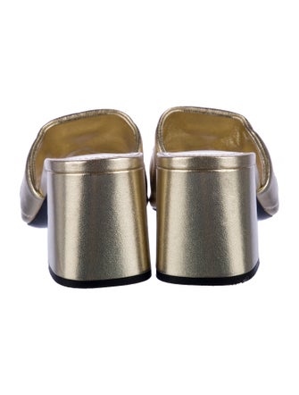 Prada Quilted Pattern Leather Slides