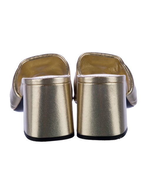 Prada Quilted Pattern Leather Slides