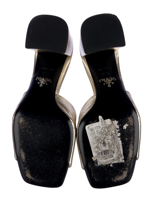 Prada Quilted Pattern Leather Slides