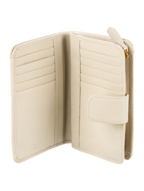 Prada Saffiano Metal Leather Compact Wallet