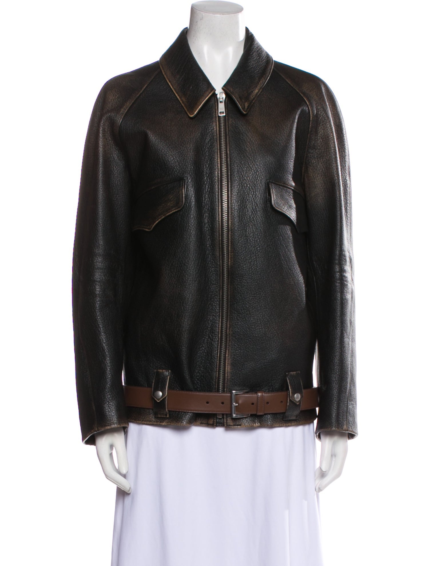 Prada 2024 Leather Biker Jacket