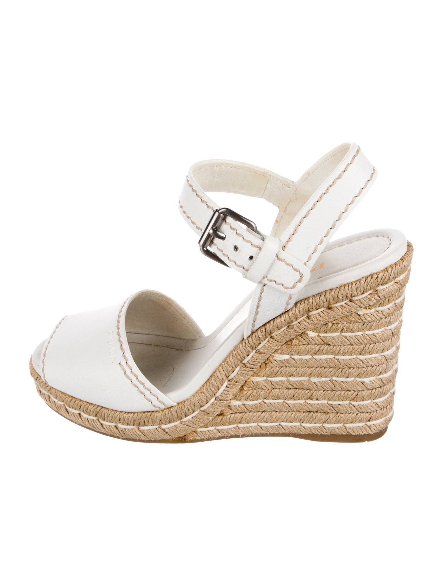 Prada Leather Espadrilles