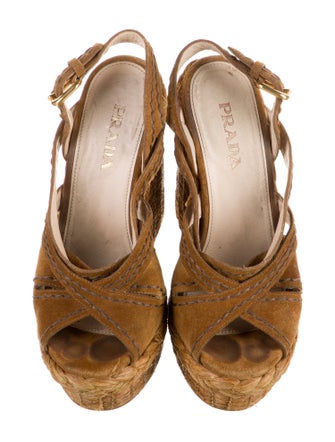 Prada Suede Colorblock Pattern Mules