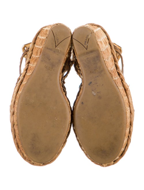 Prada Suede Colorblock Pattern Mules