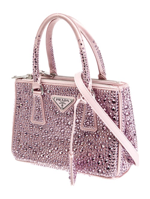 Prada Satin Galleria Double Zip Mini