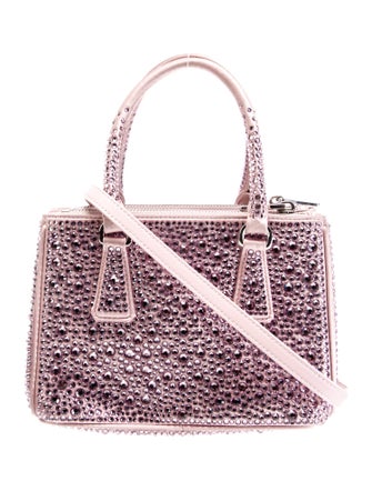 Prada Satin Galleria Double Zip Mini