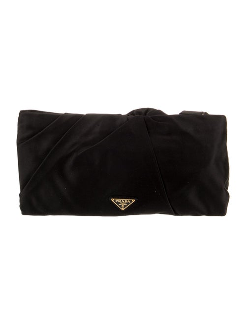 Prada Enameled Metal Triangle Clutch