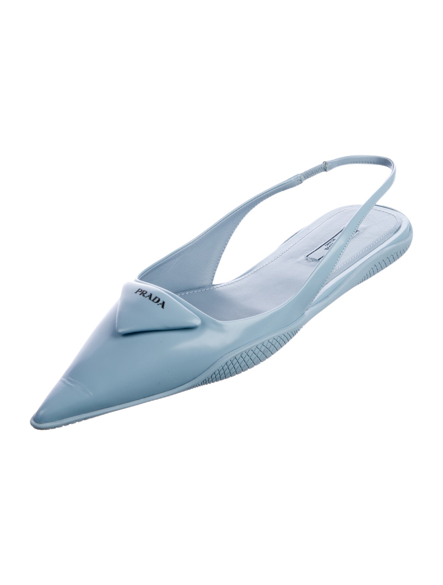 Prada Patent Leather Slingback Flats