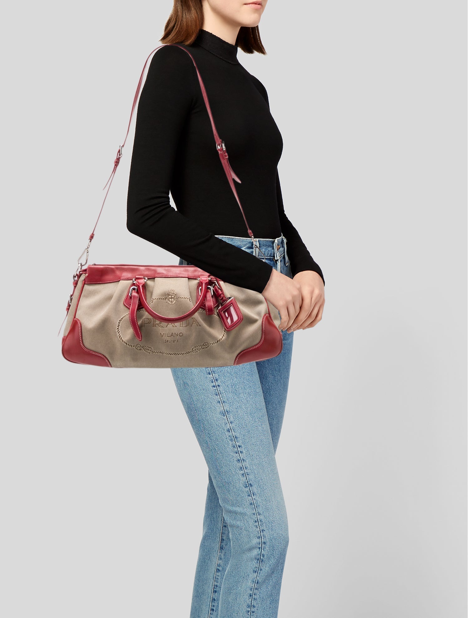 Prada Signature Top Handle Bag