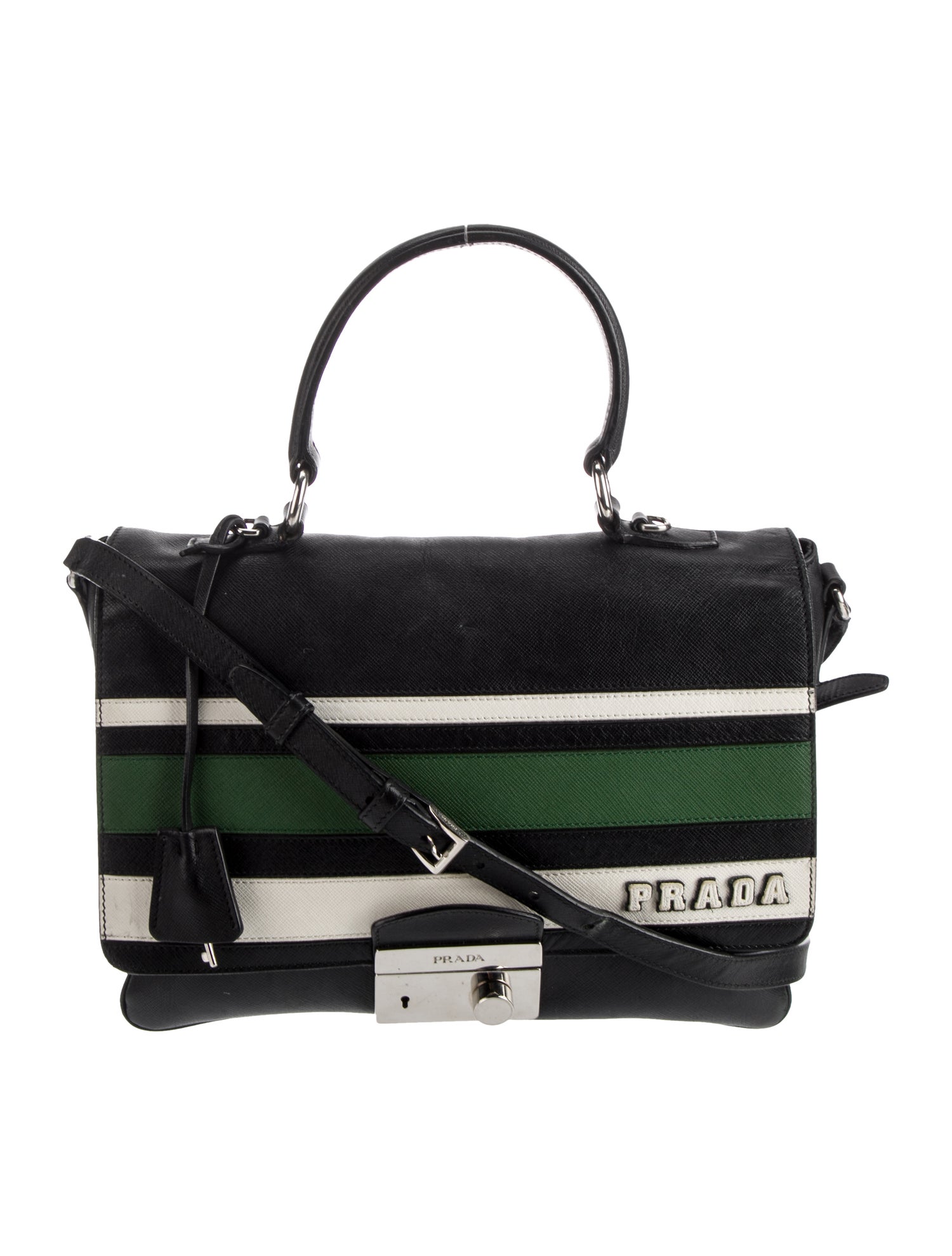 Prada Saffiano Lux Leather Top Handle Bag